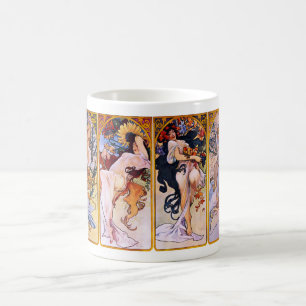 Vier Jahreszeiten durch Alphonse Mucha 1895 Kaffeetasse