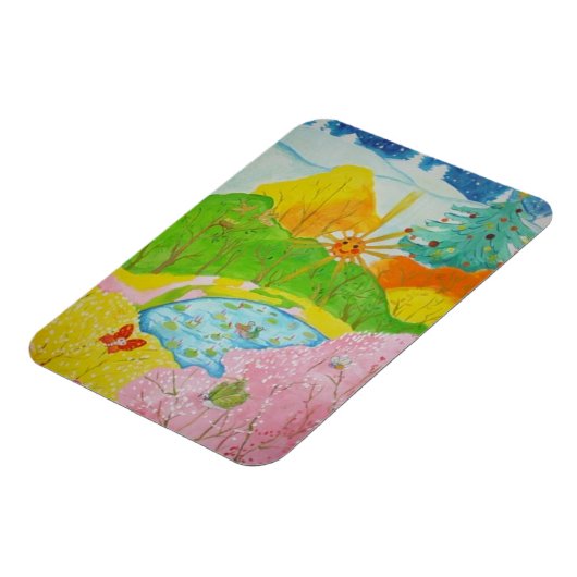 Vier Jahreszeiten glücklich Magnet (Linke Seite)