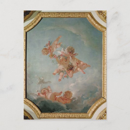 Vier Jahreszeiten im Saal du Conseil - Frühjahr Postkarte (Vorderseite)