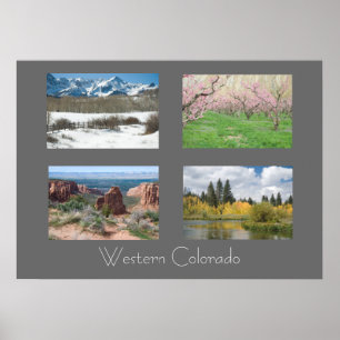 Vier Jahreszeiten im Western-Colorado-Natur-Plakat Poster