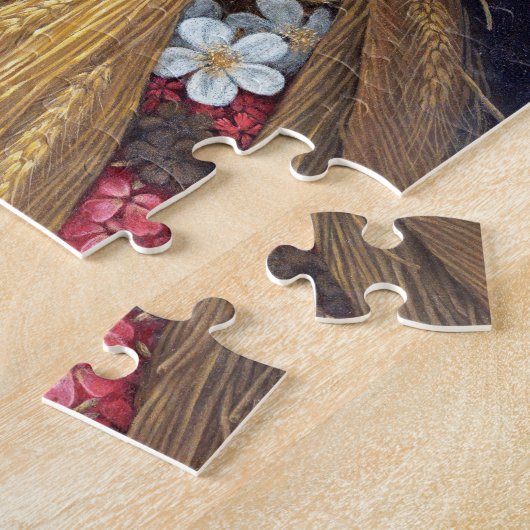 Vier Jahreszeiten in einem Kopf, Arcimboldo Puzzle (Seite)