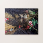 Vier Jahreszeiten in einem Kopf, Arcimboldo Puzzle (Horizontal)