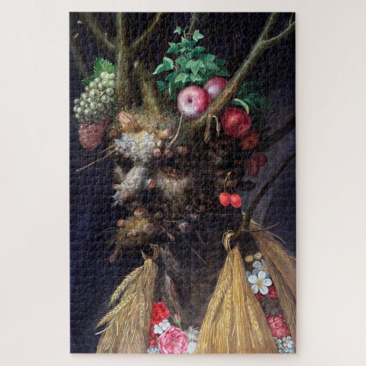 Vier Jahreszeiten in einem Kopf, Arcimboldo Puzzle (Vertikal)