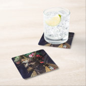 Vier Jahreszeiten in einem Kopf, Arcimboldo Rechteckiger Pappuntersetzer (Vor Ort)