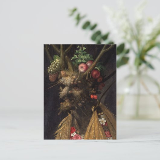 Vier Jahreszeiten in einem Kopf durch Giuseppe Postkarte (Stehend Vorderseite)