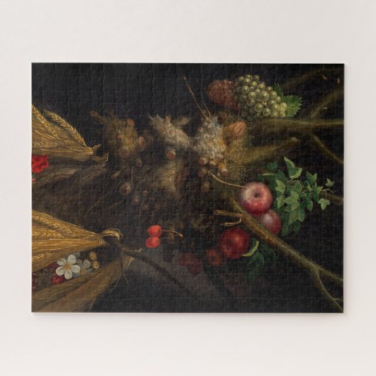 Vier Jahreszeiten in einem Kopf von Giuseppe Arcim Puzzle (Horizontal)