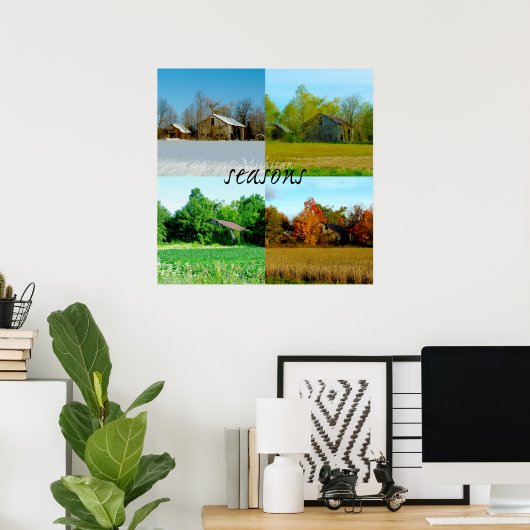 Vier Jahreszeiten in Michigan Poster (Heimbüro)