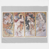 Vier Jahreszeiten, Mucha Fleecedecke (Vorderseite (Horizontal))