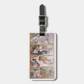 Vier Jahreszeiten, Mucha Gepäckanhänger (Vorderseite vertikal)