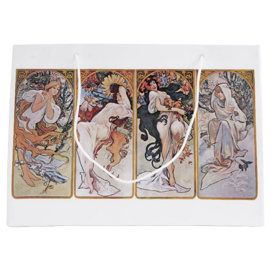 Vier Jahreszeiten, Mucha Große Geschenktüte (Vorderseite)