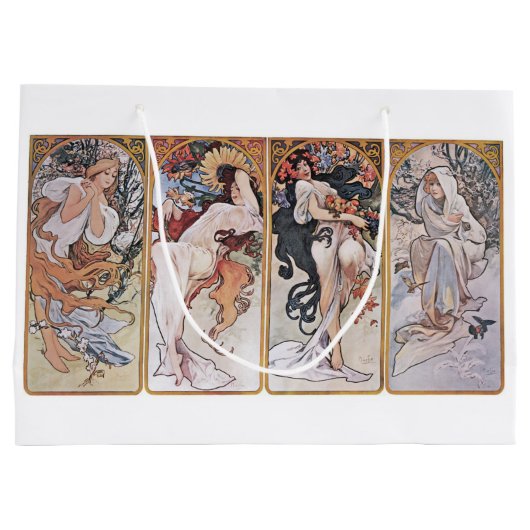 Vier Jahreszeiten, Mucha Große Geschenktüte (Rückseite)