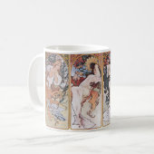 Vier Jahreszeiten, Mucha Kaffeetasse (Vorderseite Links)