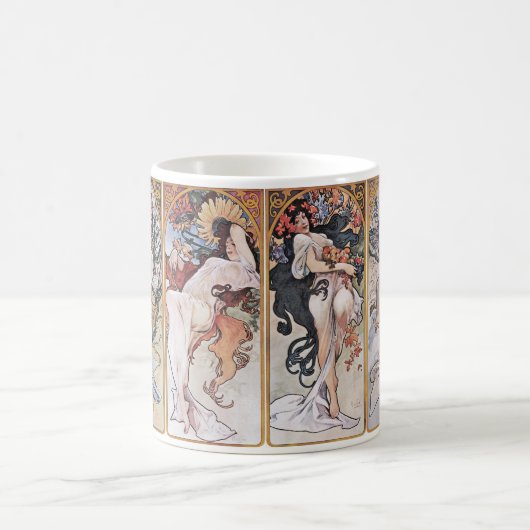 Vier Jahreszeiten, Mucha Kaffeetasse (Mittel)