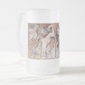 Vier Jahreszeiten, Mucha Mattglas Bierglas (Vorderseite Links)