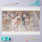 Vier Jahreszeiten, Mucha Seidenpapier (Basteln)