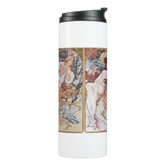 Vier Jahreszeiten, Mucha Thermosbecher (Nach links gedreht)