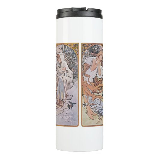 Vier Jahreszeiten, Mucha Thermosbecher (Rückseite)