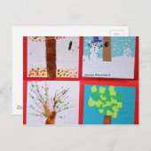 Vier Jahreszeiten Postkarte (Vorne/Hinten)