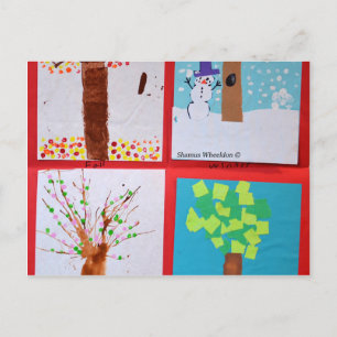 Vier Jahreszeiten Postkarte