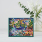 Vier Jahreszeiten Postkarte (Stehend Vorderseite)