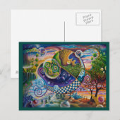 Vier Jahreszeiten Postkarte (Vorne/Hinten)