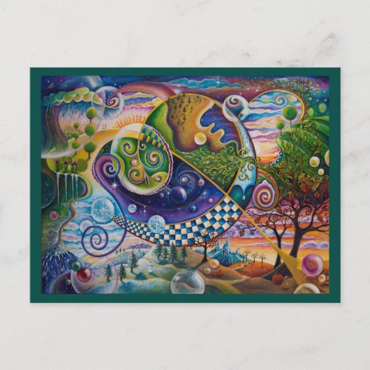 Vier Jahreszeiten Postkarte (Vorderseite)