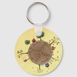 Vier Jahreszeiten Schlüsselanhänger