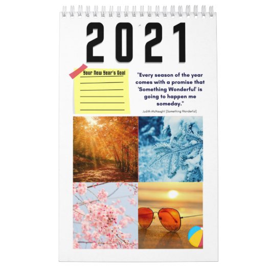 Vier Jahreszeiten - Winter, Frühling, Sommer und H Kalender (Titelbild)