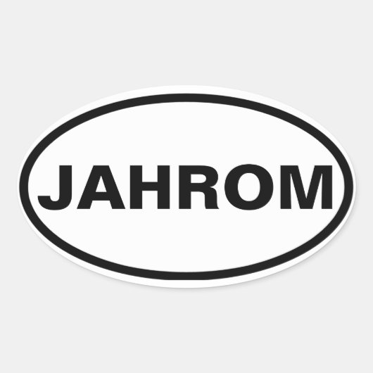 VIER Jahrom Ovaler Aufkleber (Vorderseite)