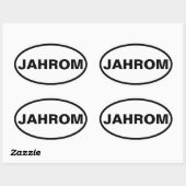 VIER Jahrom Ovaler Aufkleber (Blatt)
