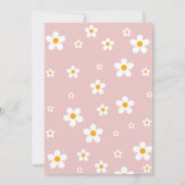 VIER JE Groovy 4th Forever Pink Girl Retro 1970er Einladung (Rückseite)