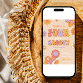 Vier je Groovy zum Geburtstag Einladung