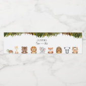 Vier je wilde 4. Geburtstag Wasserflaschenetikett (Einzelnes Label)