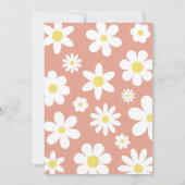 Vier je Young Boho Daisy 4. Geburtstag Einladung (Rückseite)