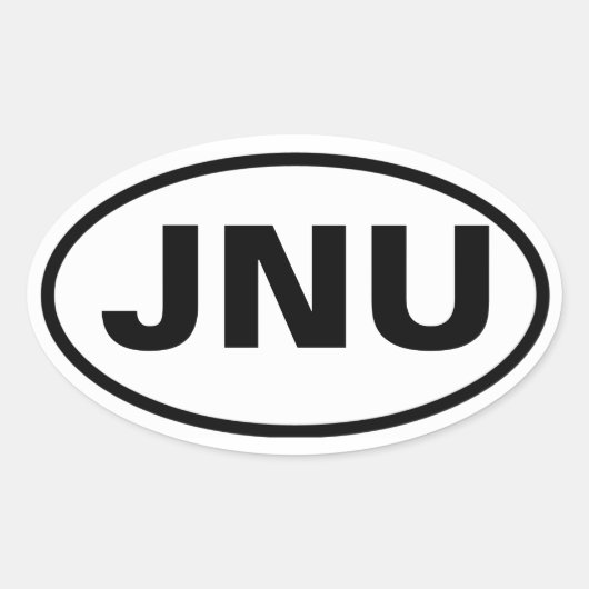 VIER Juneau, Alaska "JNU" Ovaler Aufkleber (Vorderseite)