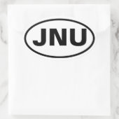 VIER Juneau, Alaska "JNU" Ovaler Aufkleber (Tasche)