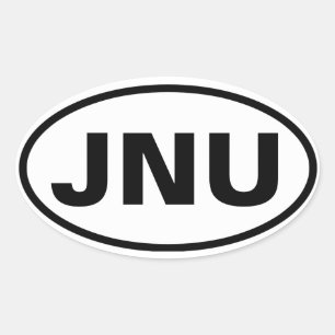 VIER Juneau, Alaska "JNU" Ovaler Aufkleber