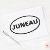 VIER Juneau, Alaska Ovaler Aufkleber (Umschlag)