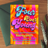 Vier Junge 4. Geburtstag Einladung