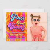 Vier Junge 4. Geburtstag mit Foto Einladung (Vorderseite)