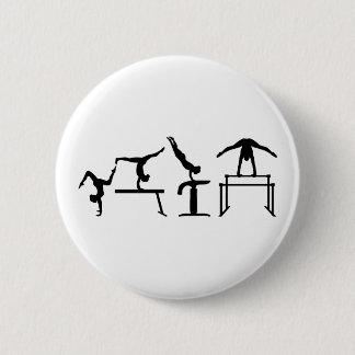 Vier Kampf Quadrathlon Gymnastik Button