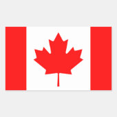 VIER kanadische Staatsflagge Rechteckiger Aufkleber (Vorderseite)
