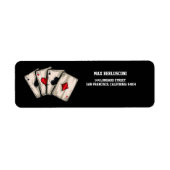 Vier Karten Aces-Rücksendeadresse (Vorne)