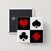 Vier Karten-Anzug Button (Vorne & Hinten)