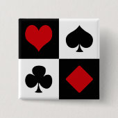 Vier Karten-Anzug Button (Vorderseite)