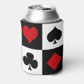 Vier Karten-Anzug Dosenkühler (Kanne Rückseite)