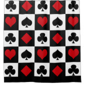 Vier Karten-Anzug Duschvorhang (Vorderseite)