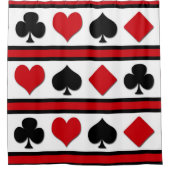 Vier Karten-Anzug Duschvorhang (Vorderseite)