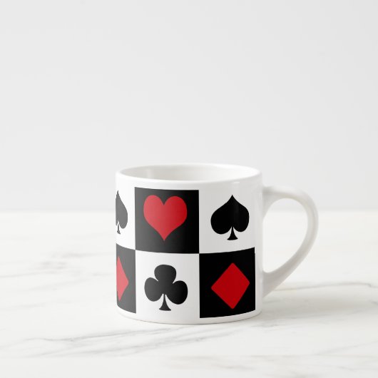 Vier Karten-Anzug Espressotasse (Rechts)
