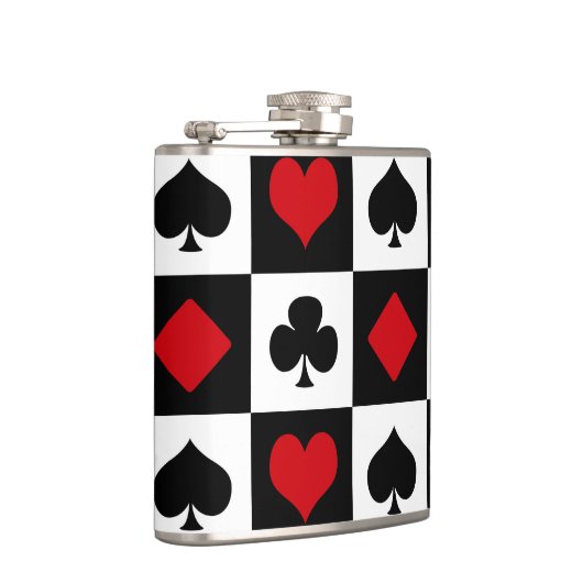 Vier Karten-Anzug Flachmann (Rechts)